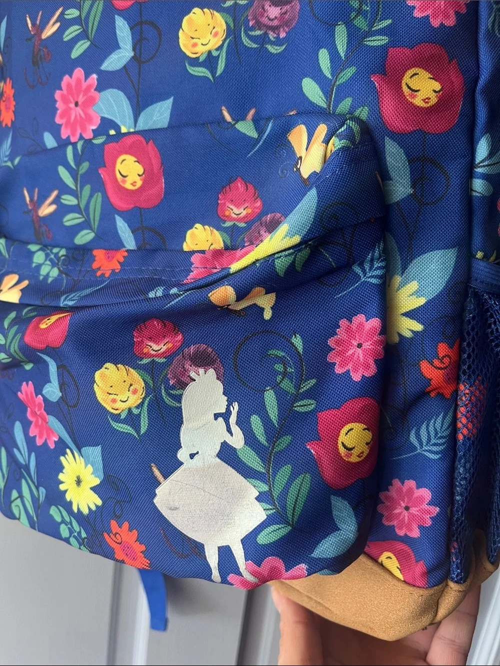 Disney Store Alice Backpack School Adult Alice in Wonderland Floral Print